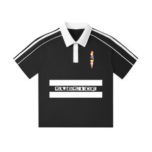 Black and White Men's Polo Shirt